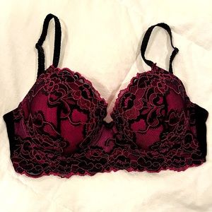 Josie / Natori Bra 32DD, pink and black lace